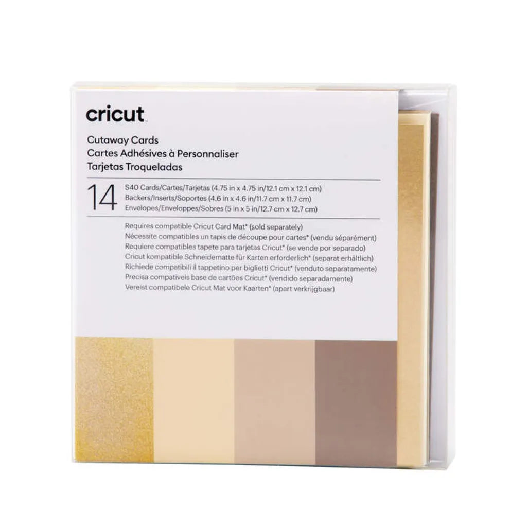 2009487 - Cricut Cut-Away Cards Neutrals S40 (12;1 Cm X 12;1 Cm) 14-Pack