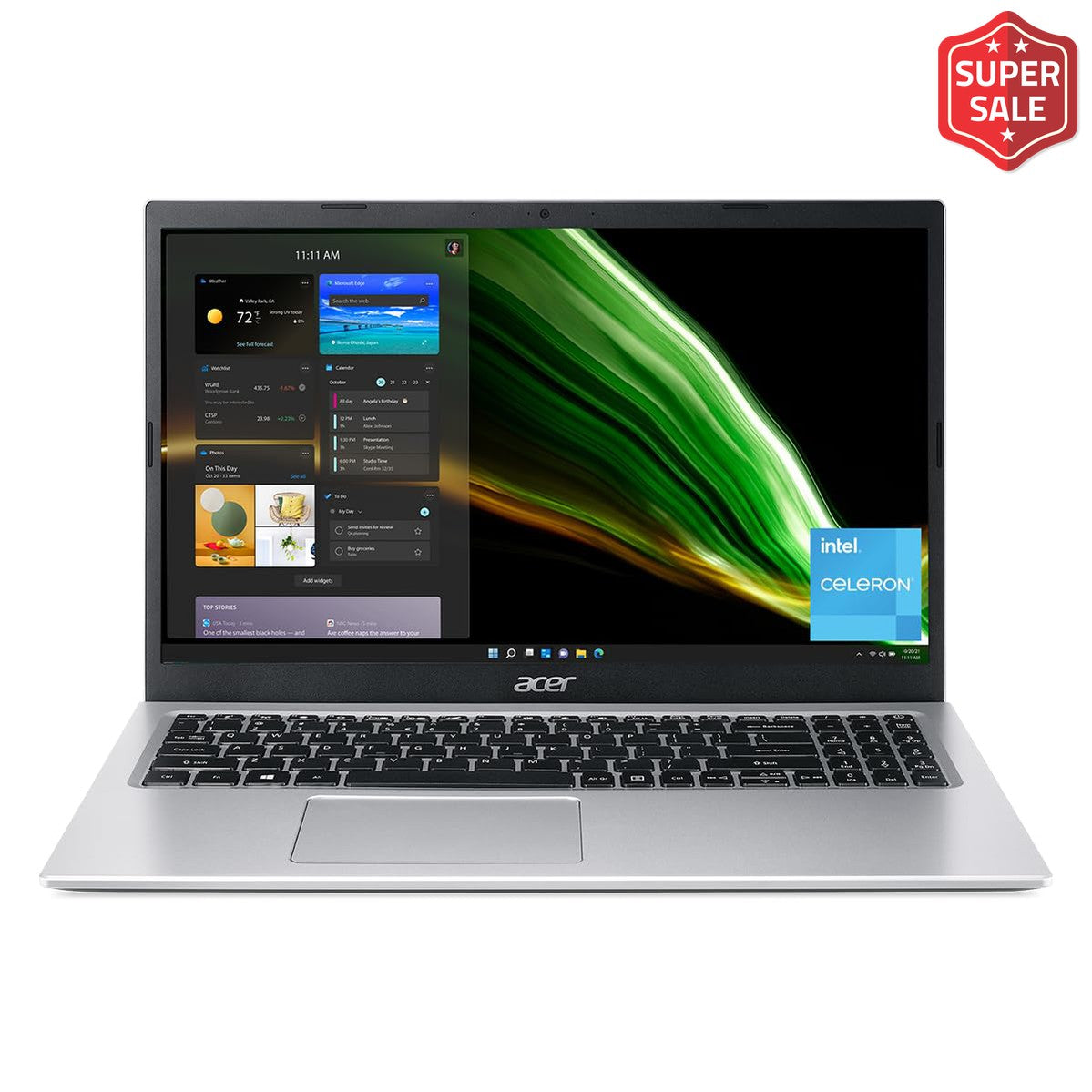 Acer Aspire Go 15 Slim, Core i3-N305, Intel UHD Graphics, 8GB LPDDR5, 128GB SSD, 15.6" 1080P, Wi-Fi 6, Windows 11 Home