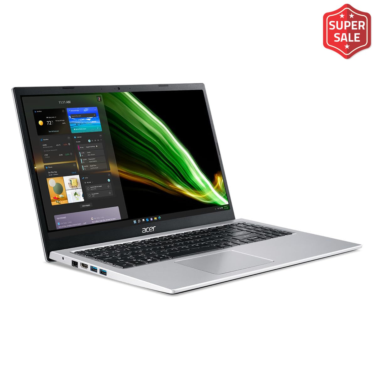 Acer Aspire Go 15 Slim, Core i3-N305, Intel UHD Graphics, 8GB LPDDR5, 128GB SSD, 15.6" 1080P, Wi-Fi 6, Windows 11 Home