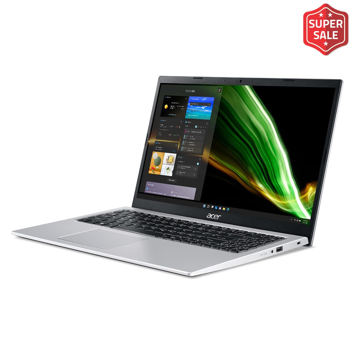 Acer Aspire Go 15 Slim, Core i3-N305, Intel UHD Graphics, 8GB LPDDR5, 128GB SSD, 15.6" 1080P, Wi-Fi 6, Windows 11 Home