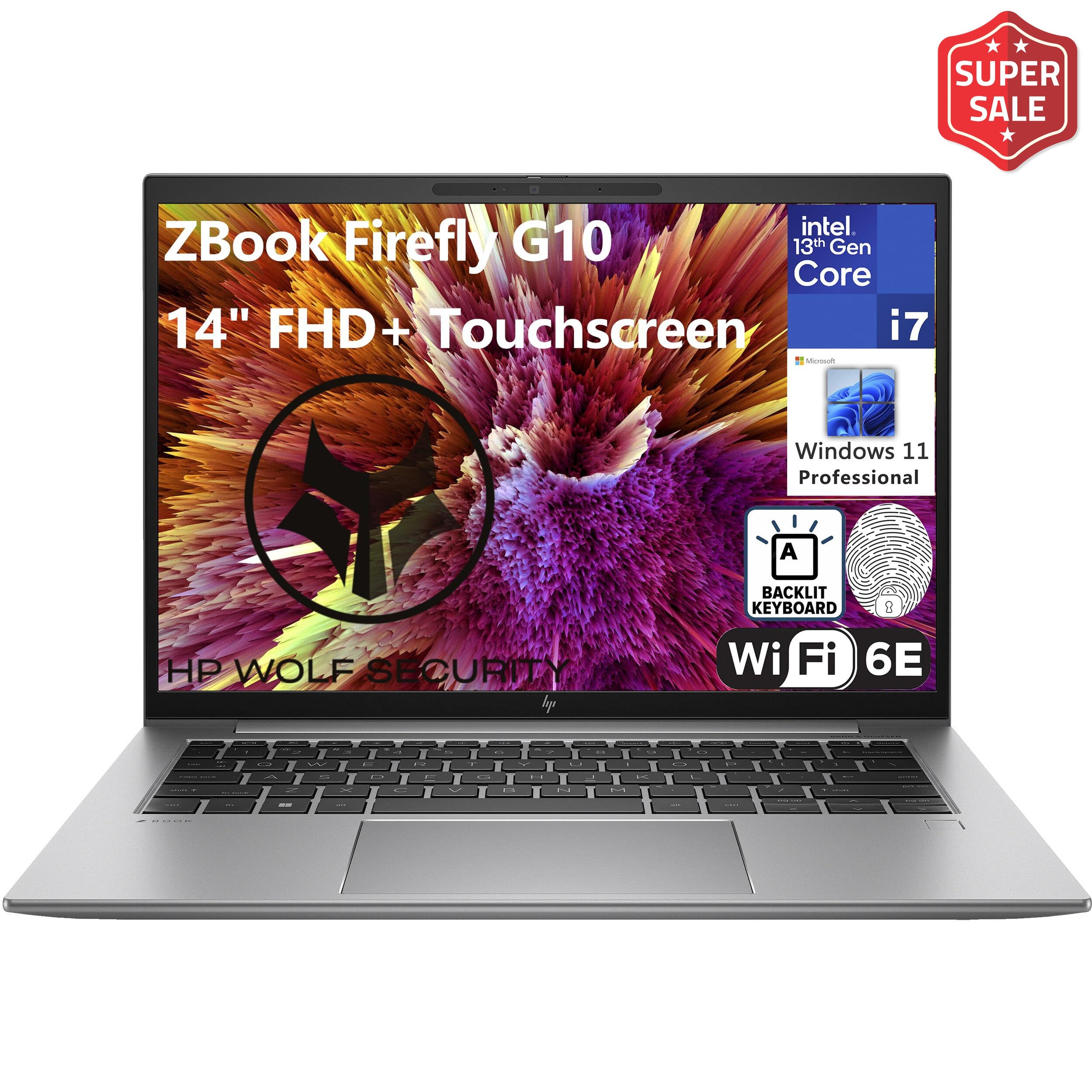 HP ZBook Firefly 14 G10 14" FHD+ Touchscreen Mobile Workstation Business Laptop Computer, 13th Gen Intel i7-1360P, 32GB DDR5 RAM, 1TB PCIe SSD, WiFi 6E, Backlit Keyboard, FR, Windows 11 Pro