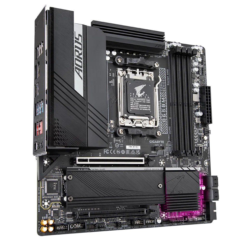 Gigabyte B650M AORUS ELITE AMD B650 Ryzen Socket AM5 Micro-ATX Desktop Motherboard