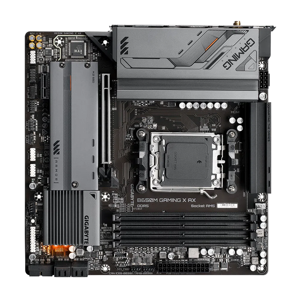 Gigabyte B650M GAMING X AX AMD B650 Ryzen Socket AM5 Micro ATX Desktop Motherboard