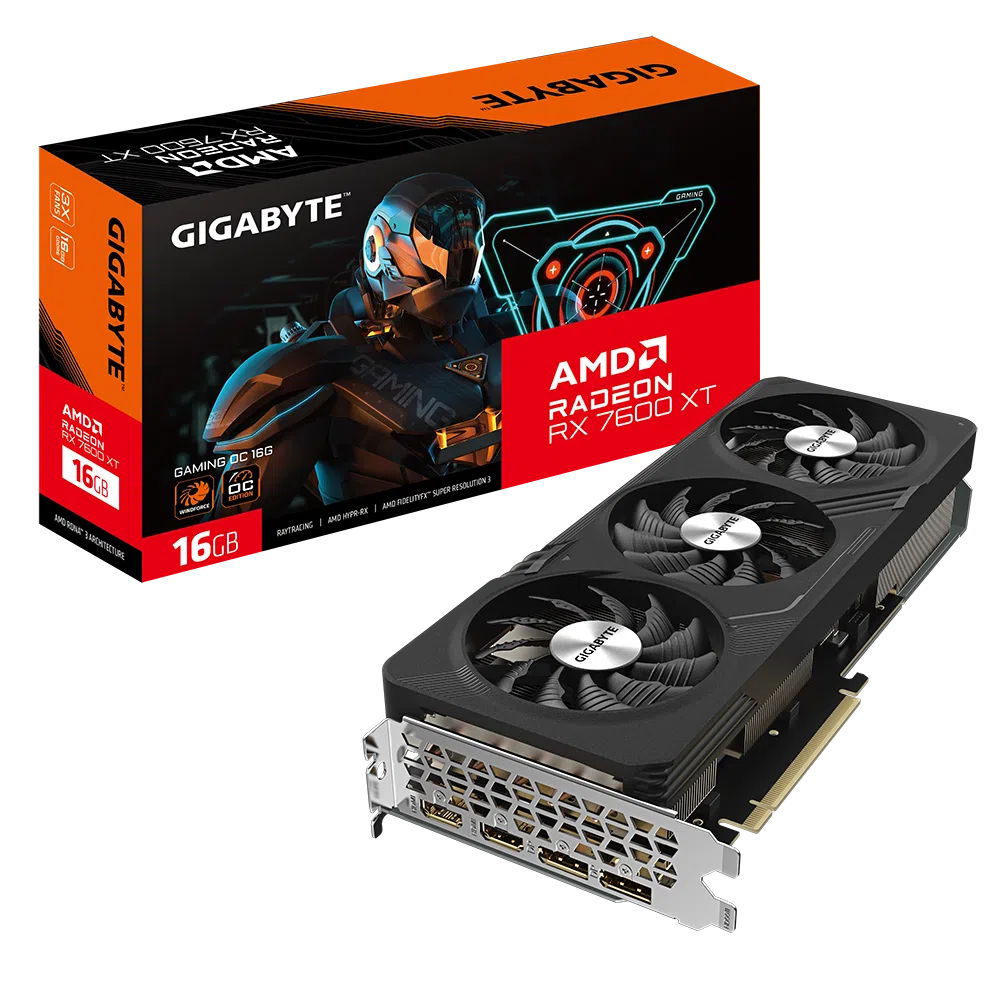 Gigabyte RX 7600 XT Gaming OC Edition 16GB GDDR6 128-Bit PCIe 4.0 Desktop Graphics Card