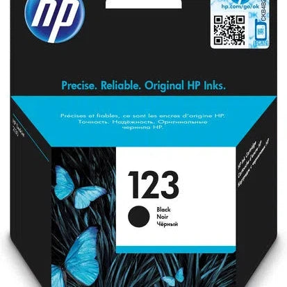 HP 123 Black Original Ink Cartridge;~120 pages. (DeskJet 2130 and 2131).