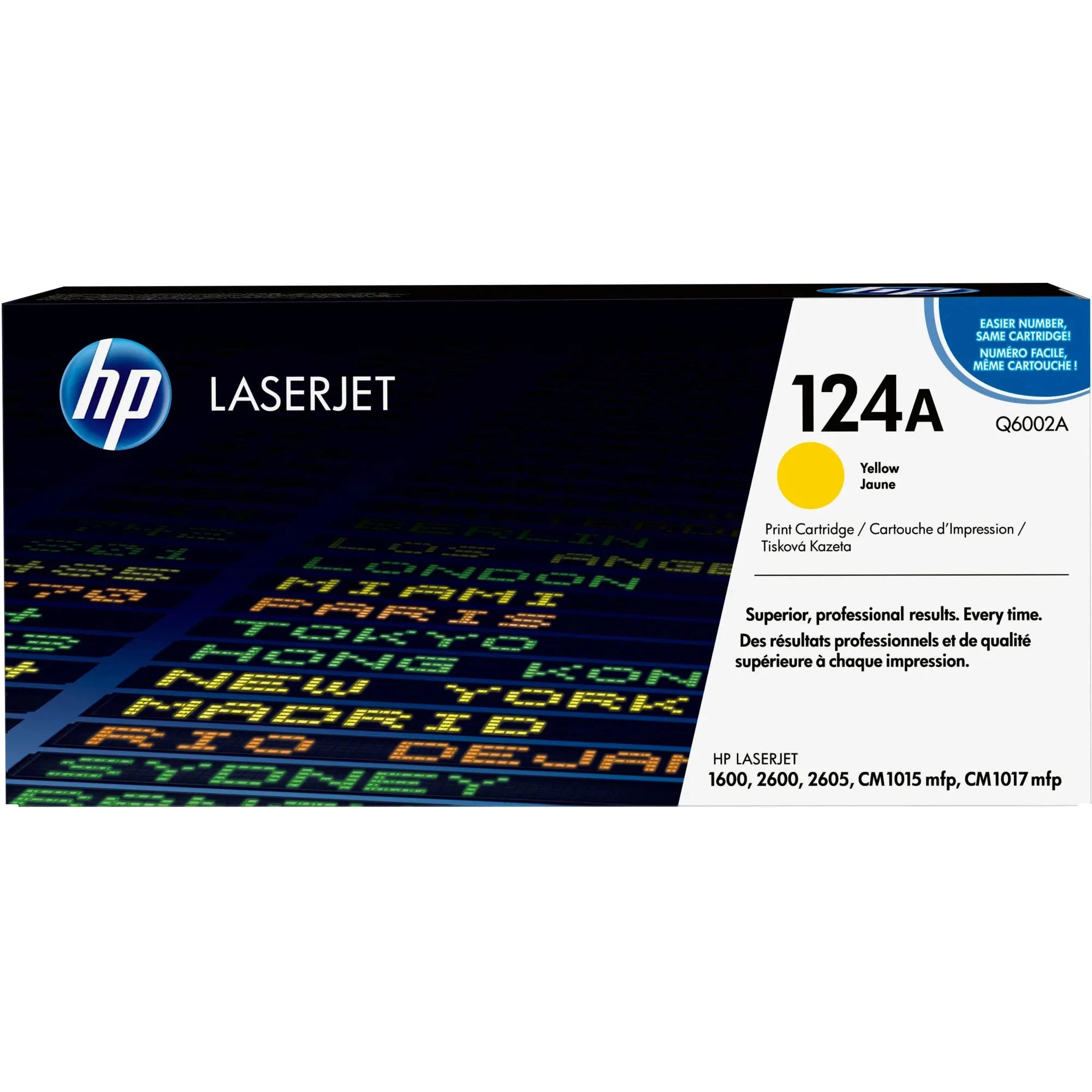 HP 124A Yellow Original LaserJet Toner Cartridge;~2;000 pages. . (Colour LaserJet 2600n ).