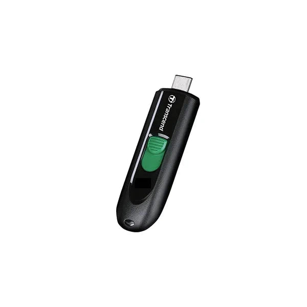 TRANSCEND 128GB JF790C USB C (5Gpbs) CAPLESS FLASH DRIVE - BLACK AND GREEN